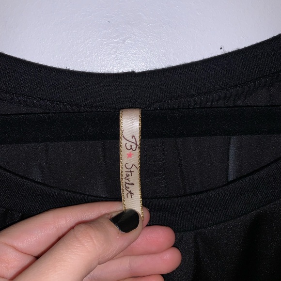 [S]👚Black slinky shiny top - Picture 4 of 6